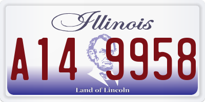 IL license plate A149958
