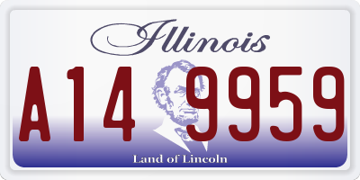 IL license plate A149959
