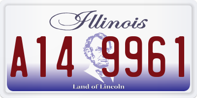 IL license plate A149961