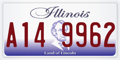 IL license plate A149962