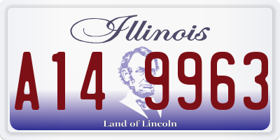 IL license plate A149963