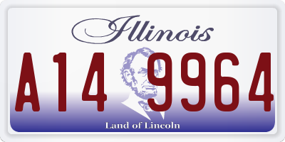 IL license plate A149964