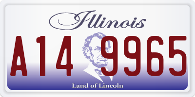 IL license plate A149965