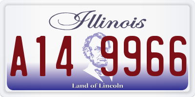 IL license plate A149966
