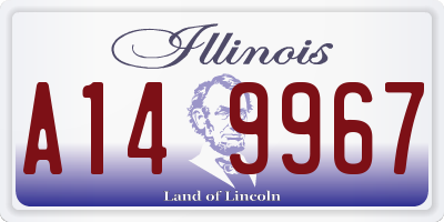 IL license plate A149967