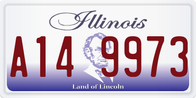 IL license plate A149973