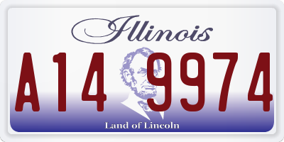 IL license plate A149974