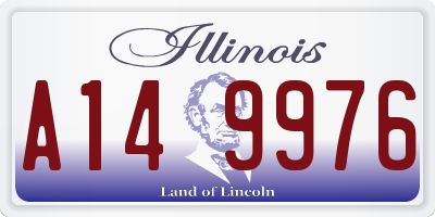 IL license plate A149976