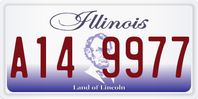 IL license plate A149977