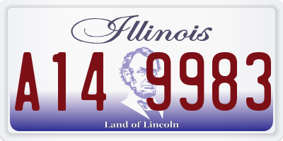 IL license plate A149983