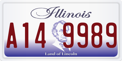 IL license plate A149989