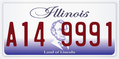 IL license plate A149991