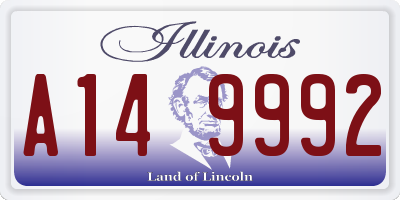 IL license plate A149992