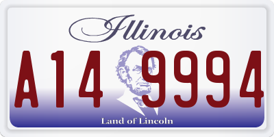 IL license plate A149994