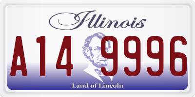 IL license plate A149996