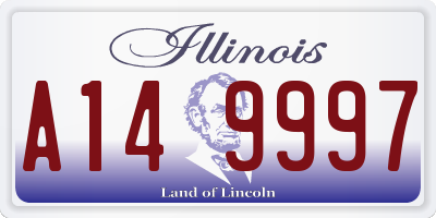 IL license plate A149997