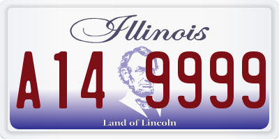 IL license plate A149999