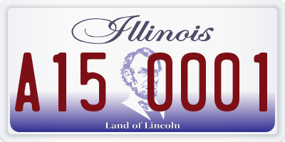 IL license plate A150001
