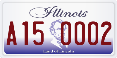 IL license plate A150002