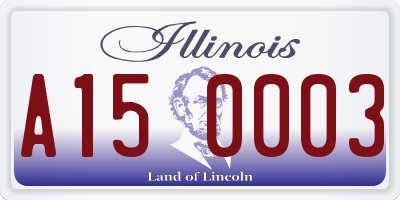 IL license plate A150003