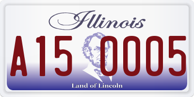 IL license plate A150005