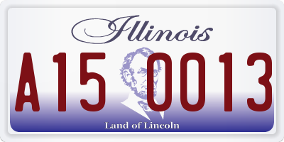 IL license plate A150013