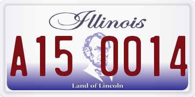 IL license plate A150014