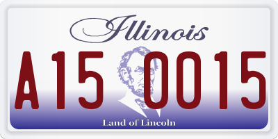 IL license plate A150015