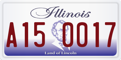 IL license plate A150017