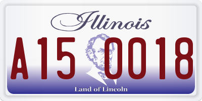 IL license plate A150018