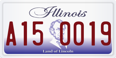 IL license plate A150019