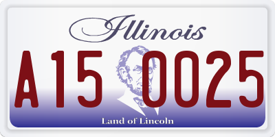 IL license plate A150025