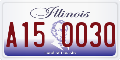 IL license plate A150030