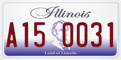 IL license plate A150031