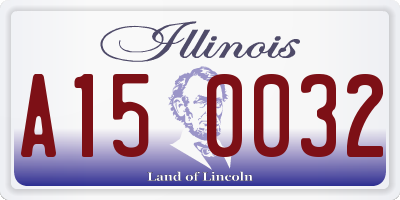 IL license plate A150032
