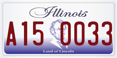 IL license plate A150033