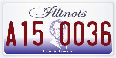 IL license plate A150036