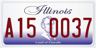 IL license plate A150037