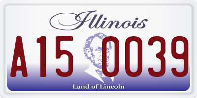 IL license plate A150039