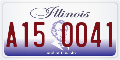 IL license plate A150041