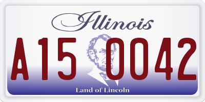IL license plate A150042