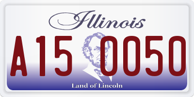 IL license plate A150050