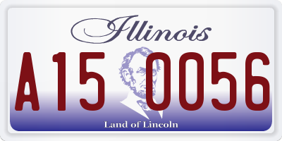IL license plate A150056