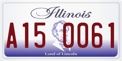 IL license plate A150061