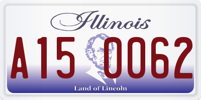 IL license plate A150062