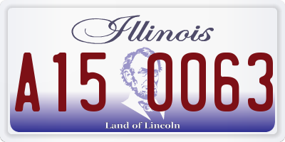 IL license plate A150063