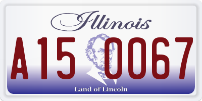 IL license plate A150067