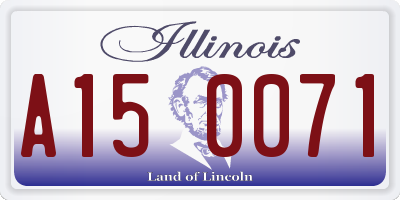 IL license plate A150071