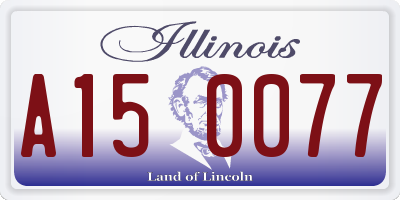 IL license plate A150077