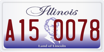 IL license plate A150078